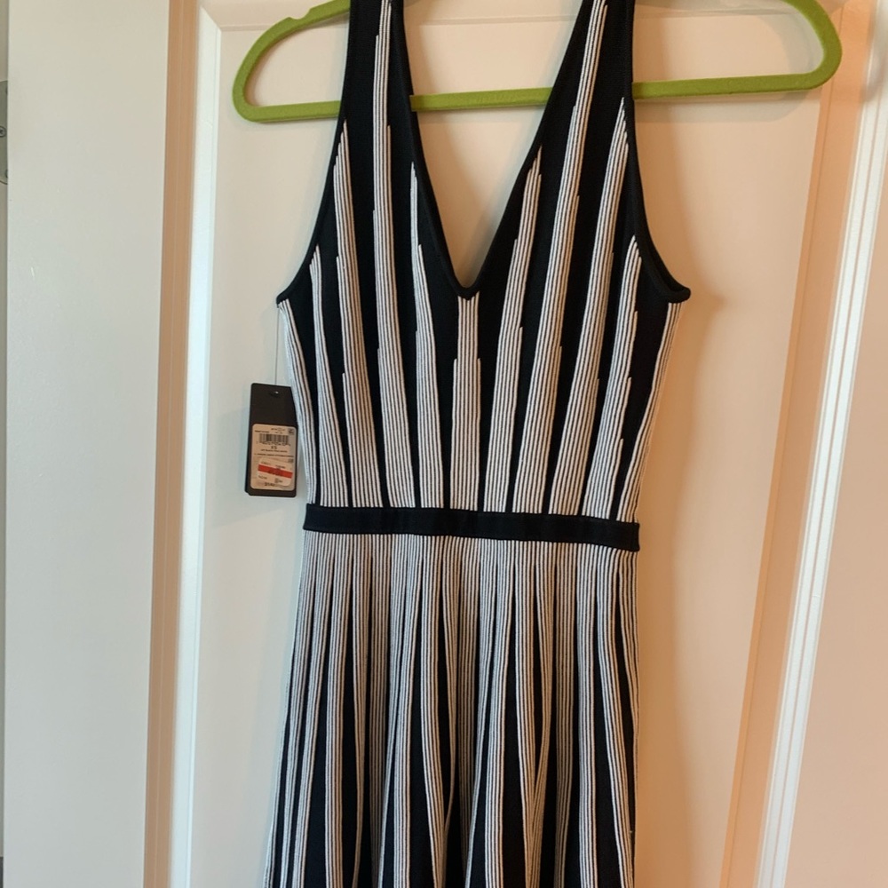 Guess black & white work dress